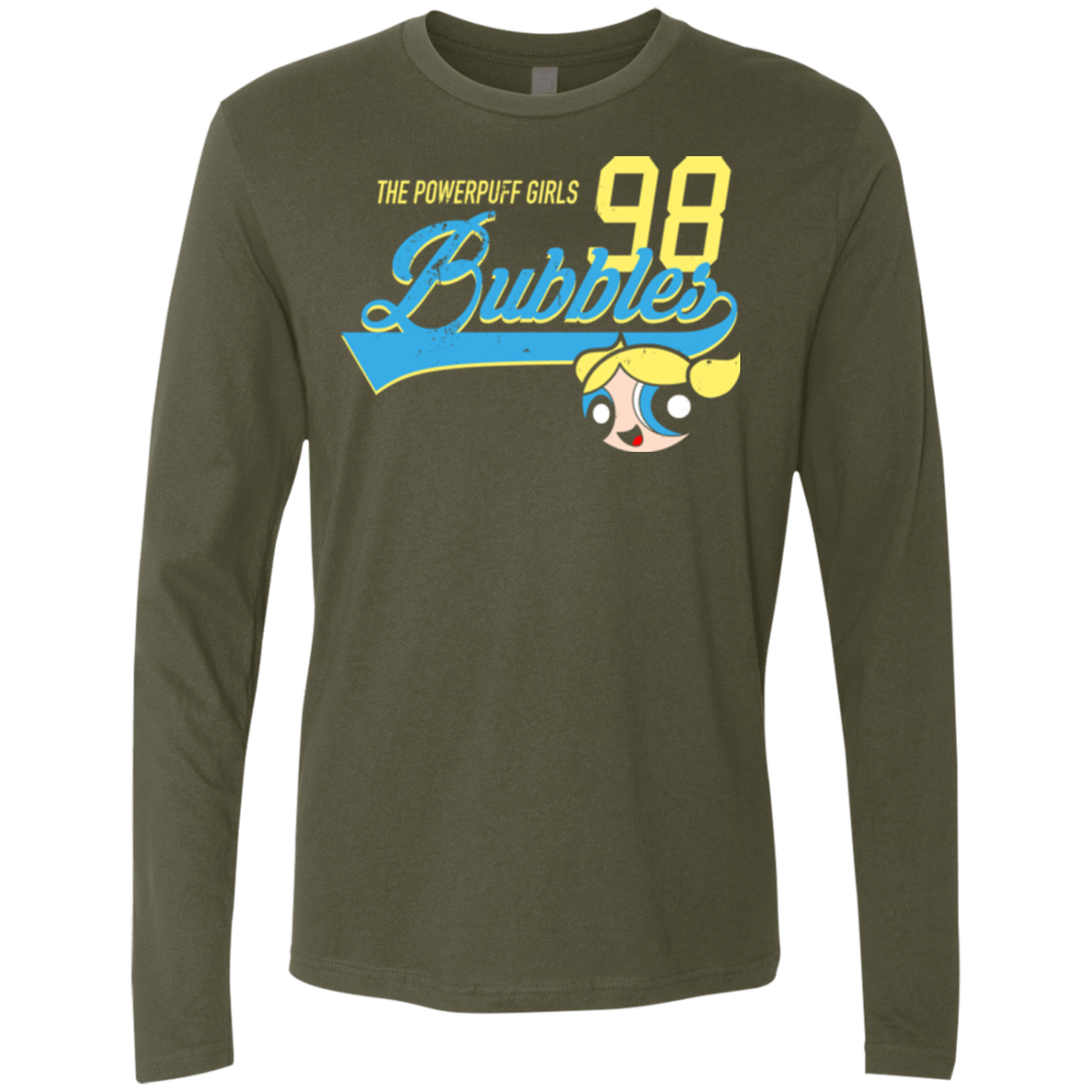T-Shirts Military Green / Small Bubbles Men's Premium Long Sleeve