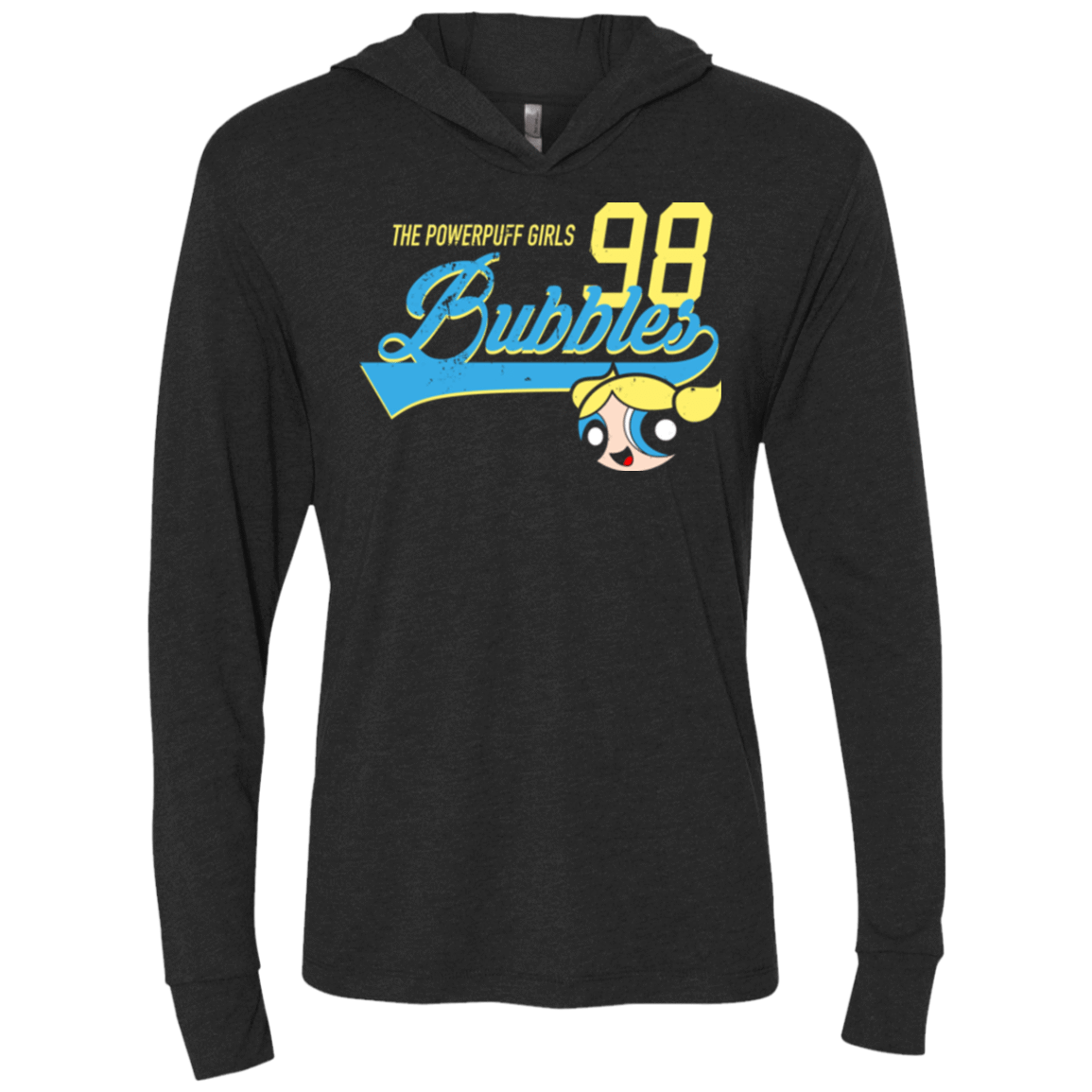 T-Shirts Vintage Black / X-Small Bubbles Triblend Long Sleeve Hoodie Tee