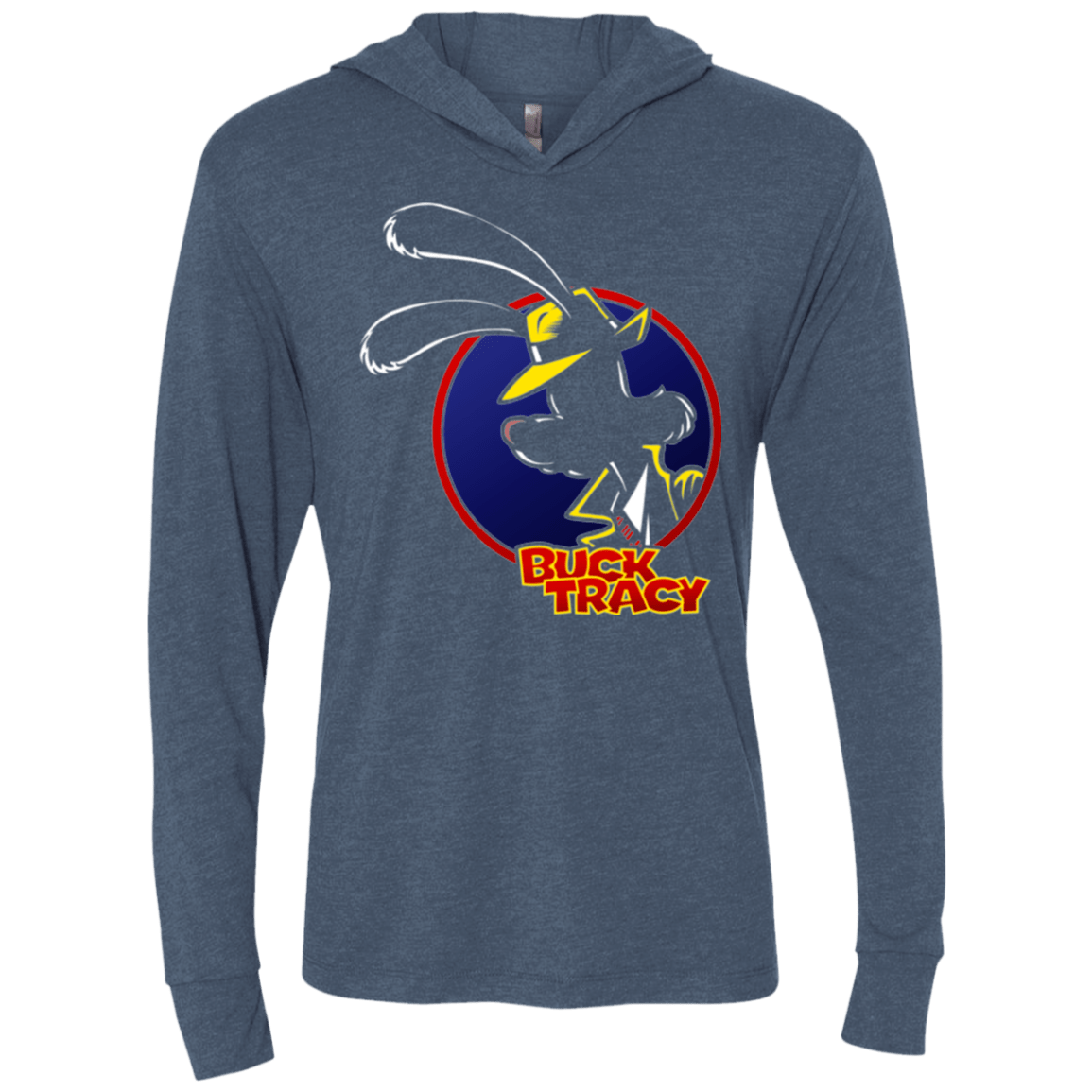 T-Shirts Indigo / X-Small Buck Tracy Triblend Long Sleeve Hoodie Tee