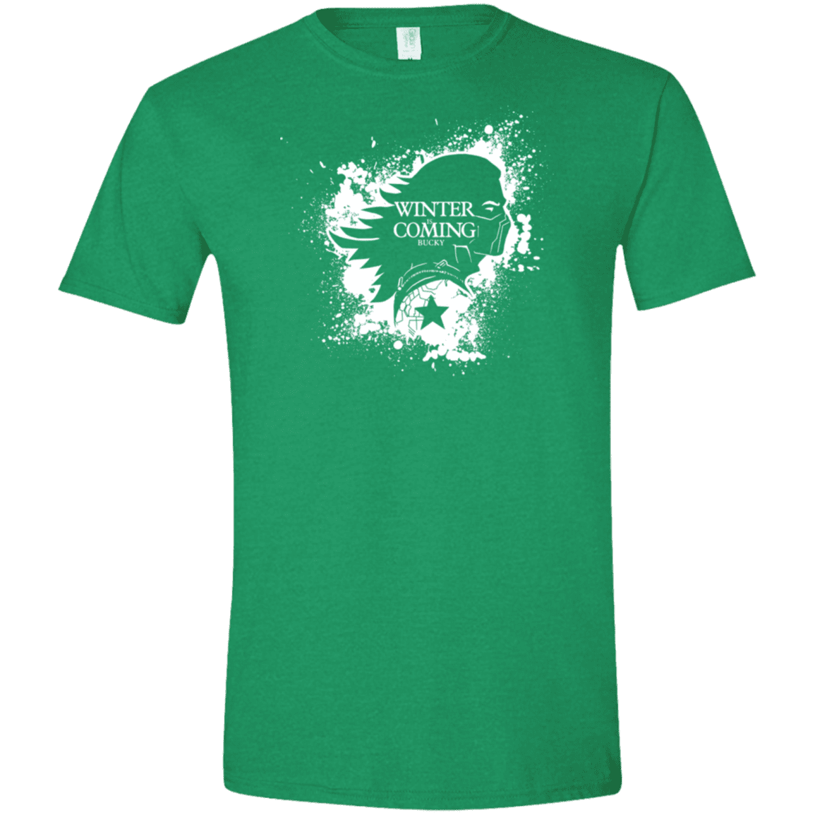 T-Shirts Heather Irish Green / M Bucky Black Men's Semi-Fitted Softstyle