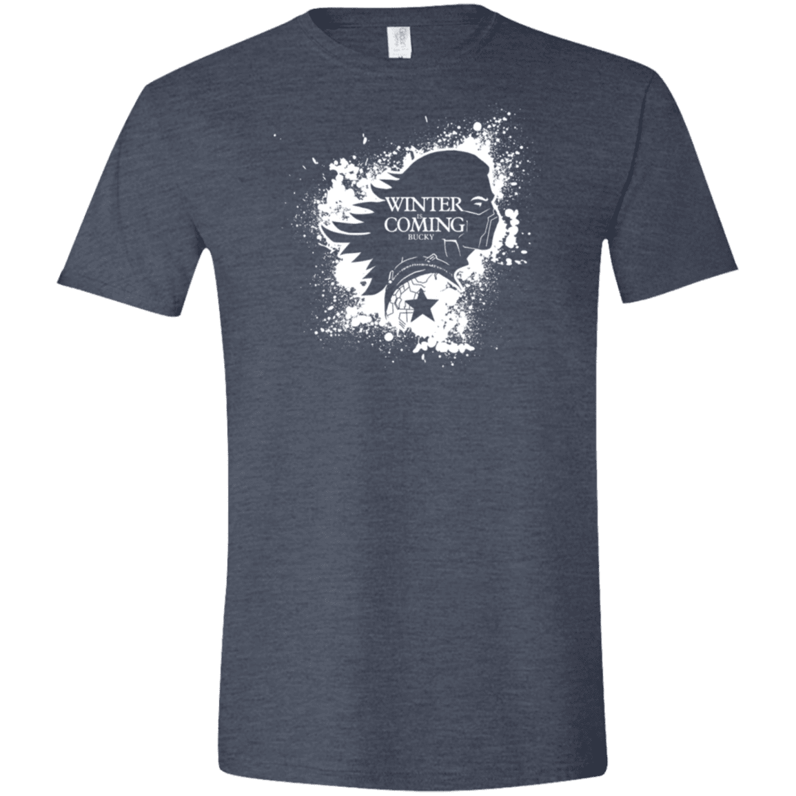 T-Shirts Heather Navy / S Bucky Black Men's Semi-Fitted Softstyle