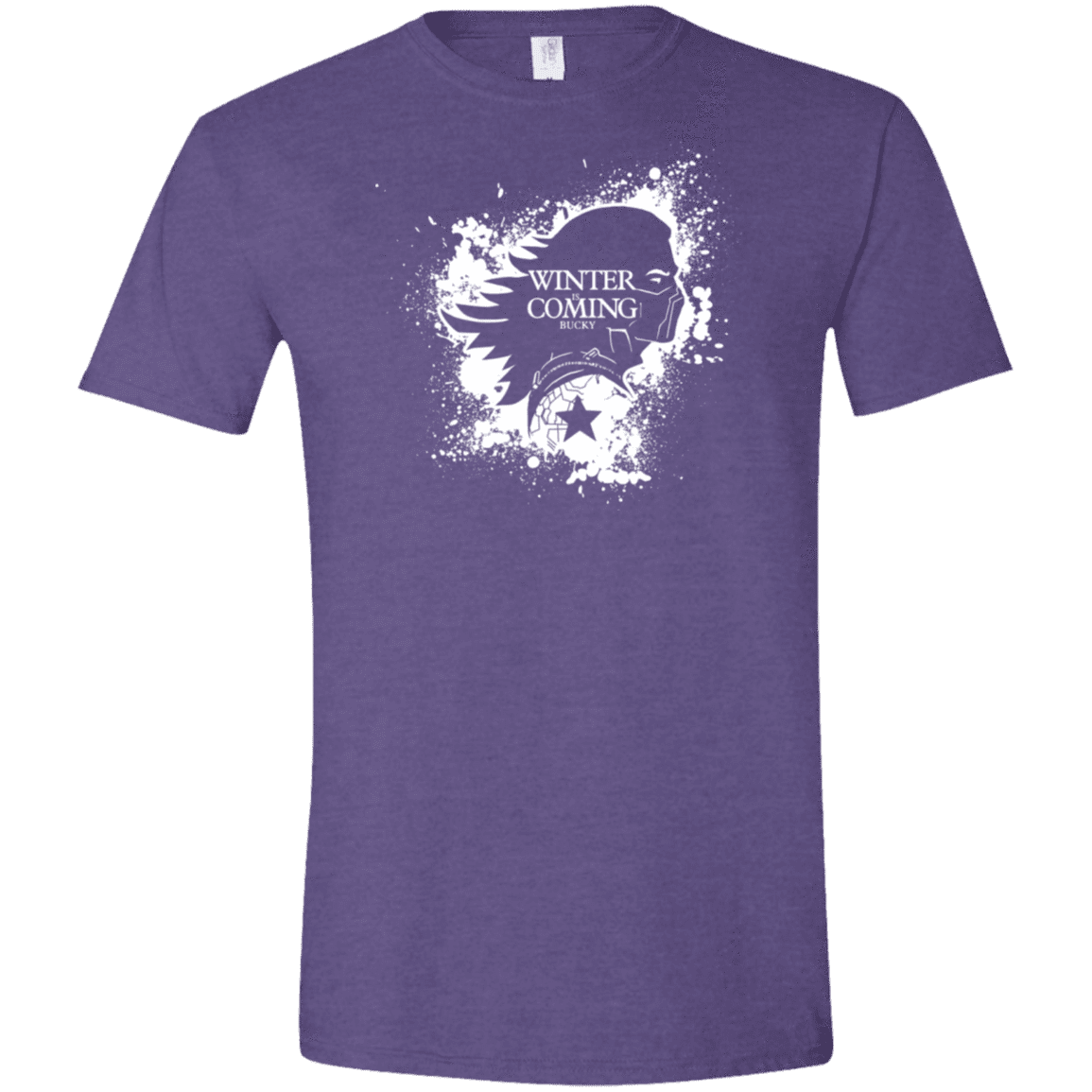 T-Shirts Heather Purple / S Bucky Black Men's Semi-Fitted Softstyle