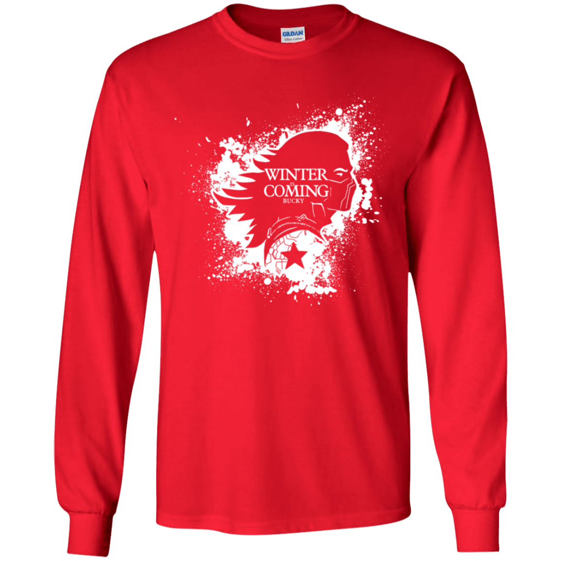 T-Shirts Red / YS Bucky Black Youth Long Sleeve T-Shirt