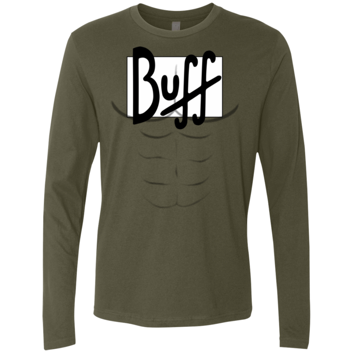 T-Shirts Military Green / Small Buff Men's Premium Long Sleeve