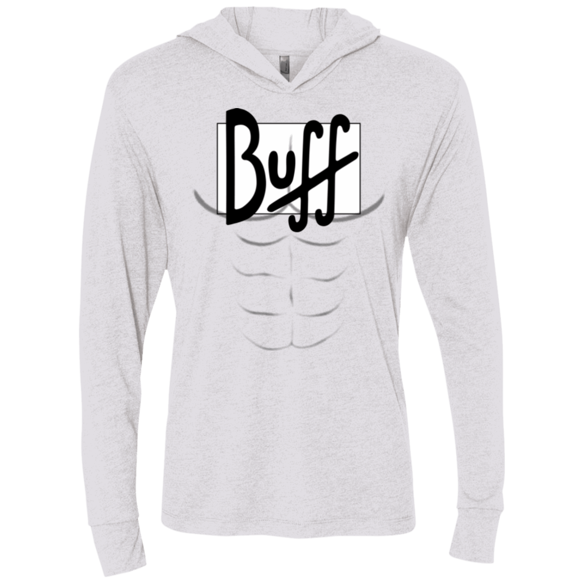 T-Shirts Heather White / X-Small Buff Triblend Long Sleeve Hoodie Tee