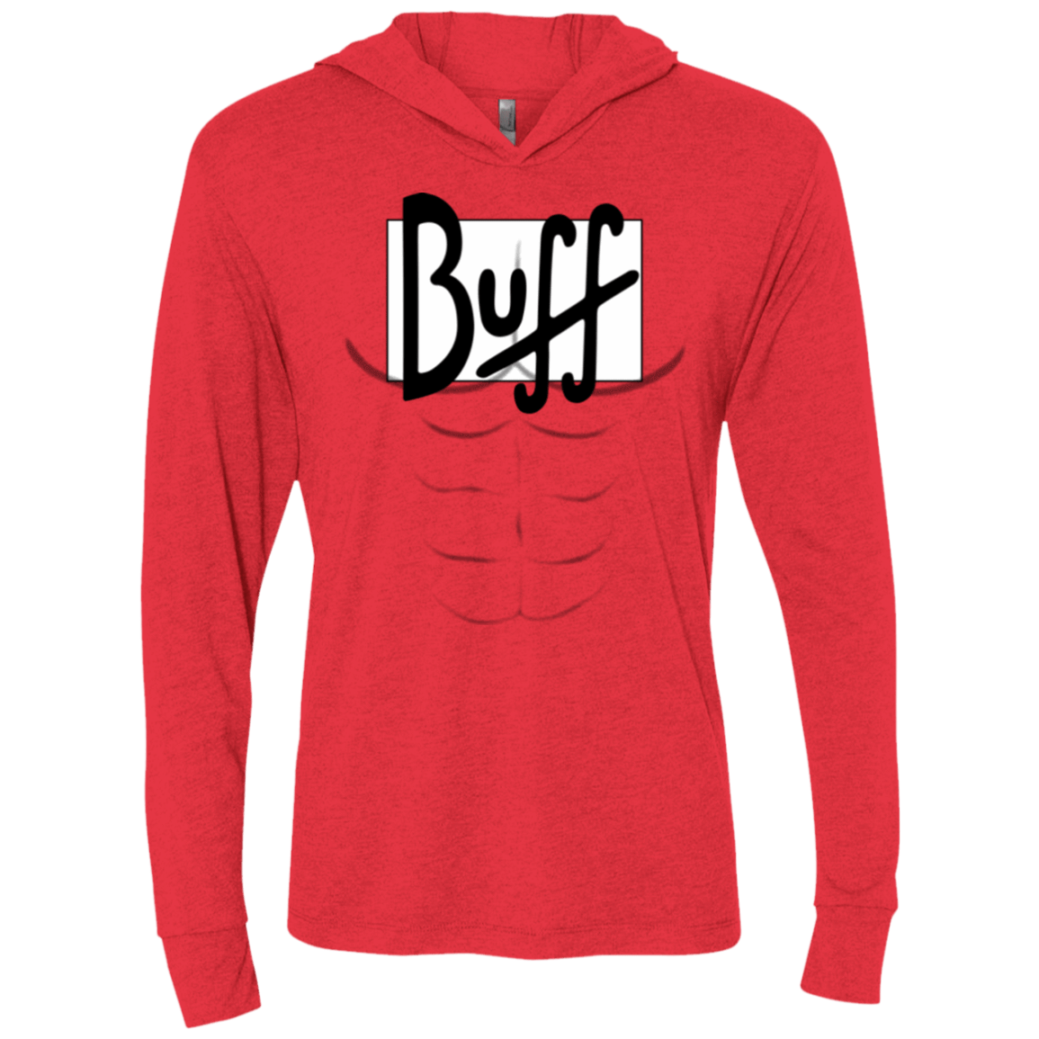 T-Shirts Vintage Red / X-Small Buff Triblend Long Sleeve Hoodie Tee