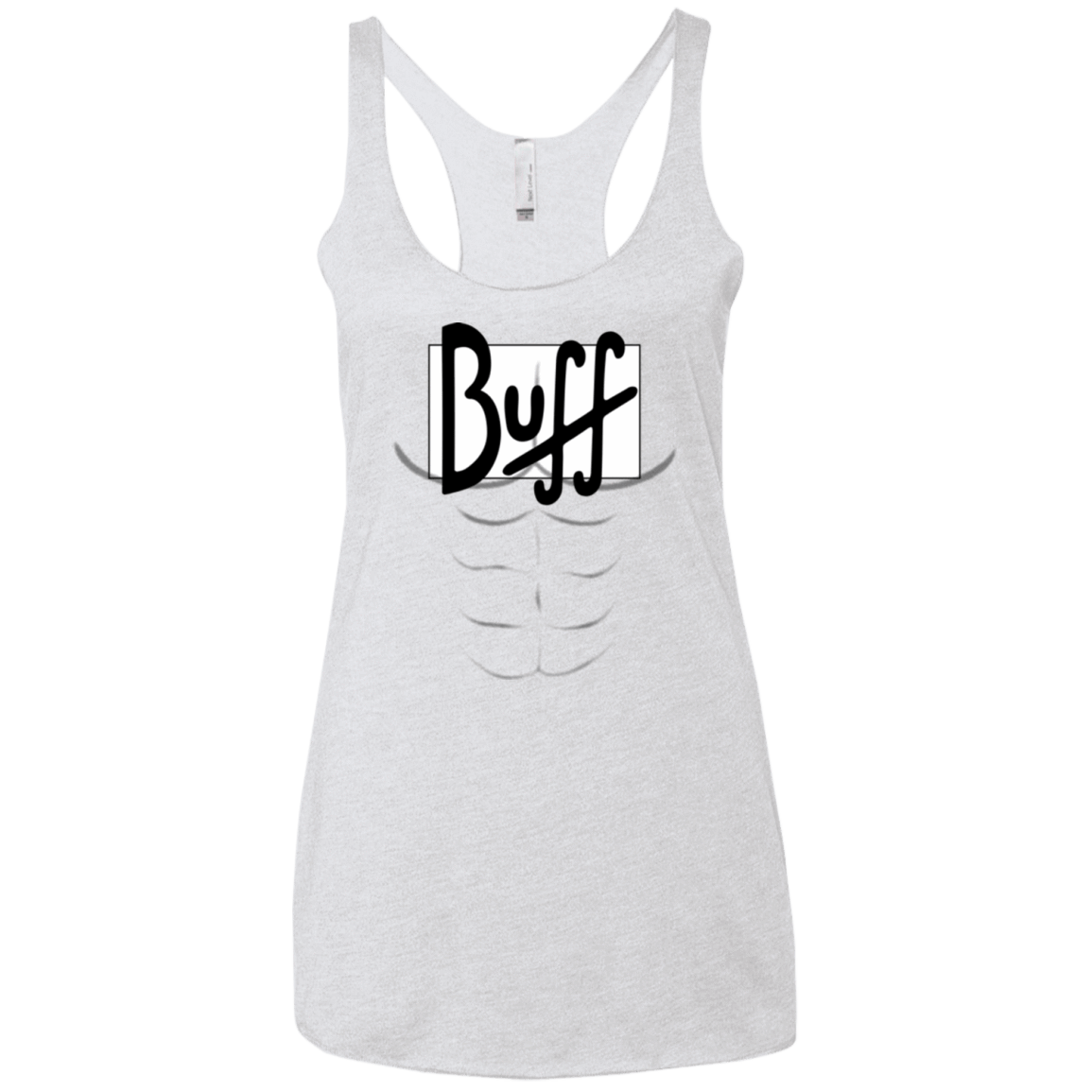 T-Shirts Heather White / X-Small Buff Women's Triblend Racerback Tank