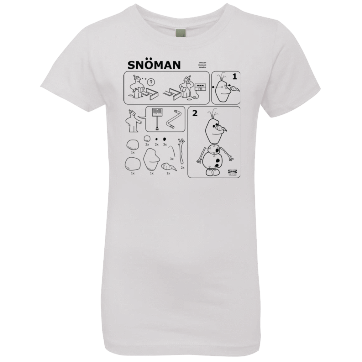 T-Shirts White / YXS Build a Snowman Girls Premium T-Shirt