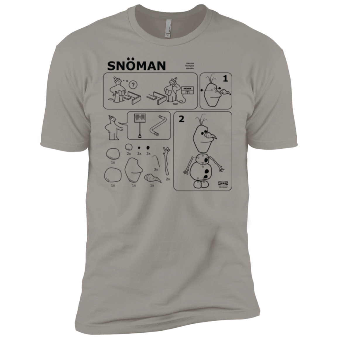 T-Shirts Light Grey / X-Small Build a Snowman Men's Premium T-Shirt