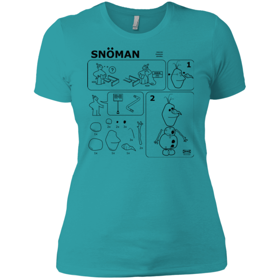 T-Shirts Tahiti Blue / X-Small Build a Snowman Women's Premium T-Shirt