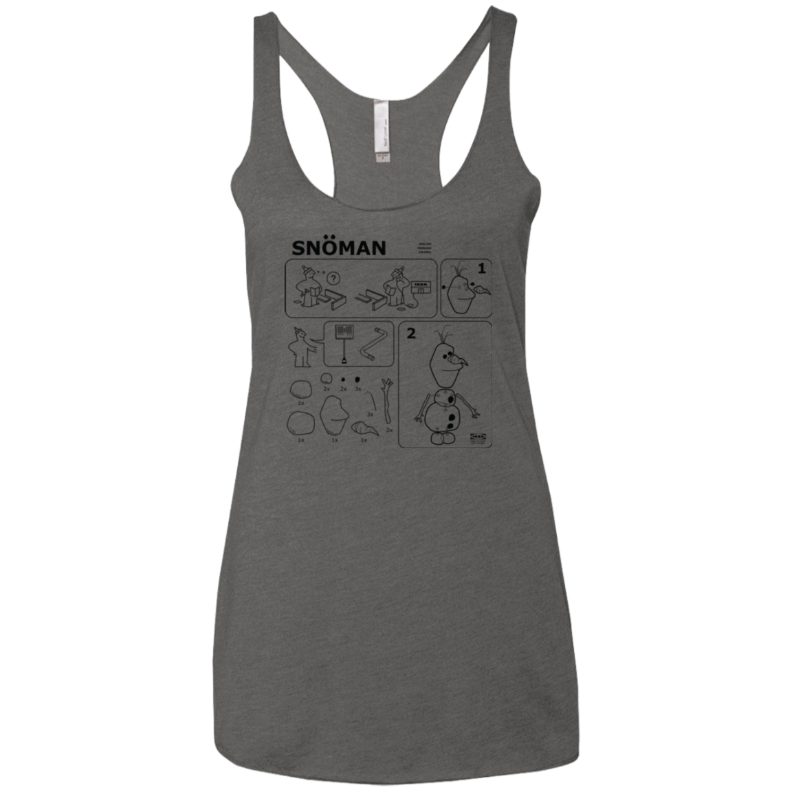 T-Shirts Premium Heather / X-Small Build a Snowman Women's Triblend Racerback Tank