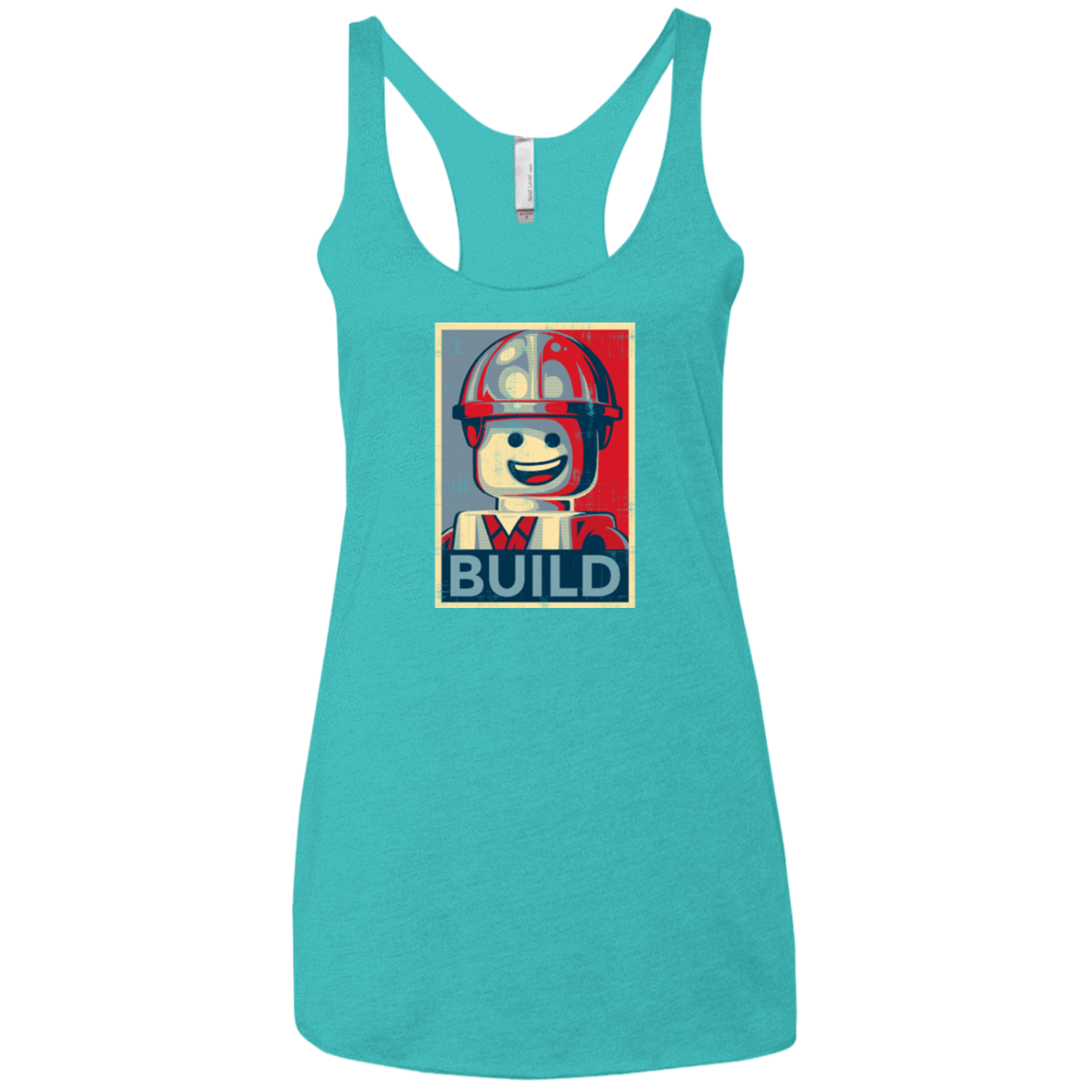 T-Shirts Tahiti Blue / X-Small Build Women's Triblend Racerback Tank