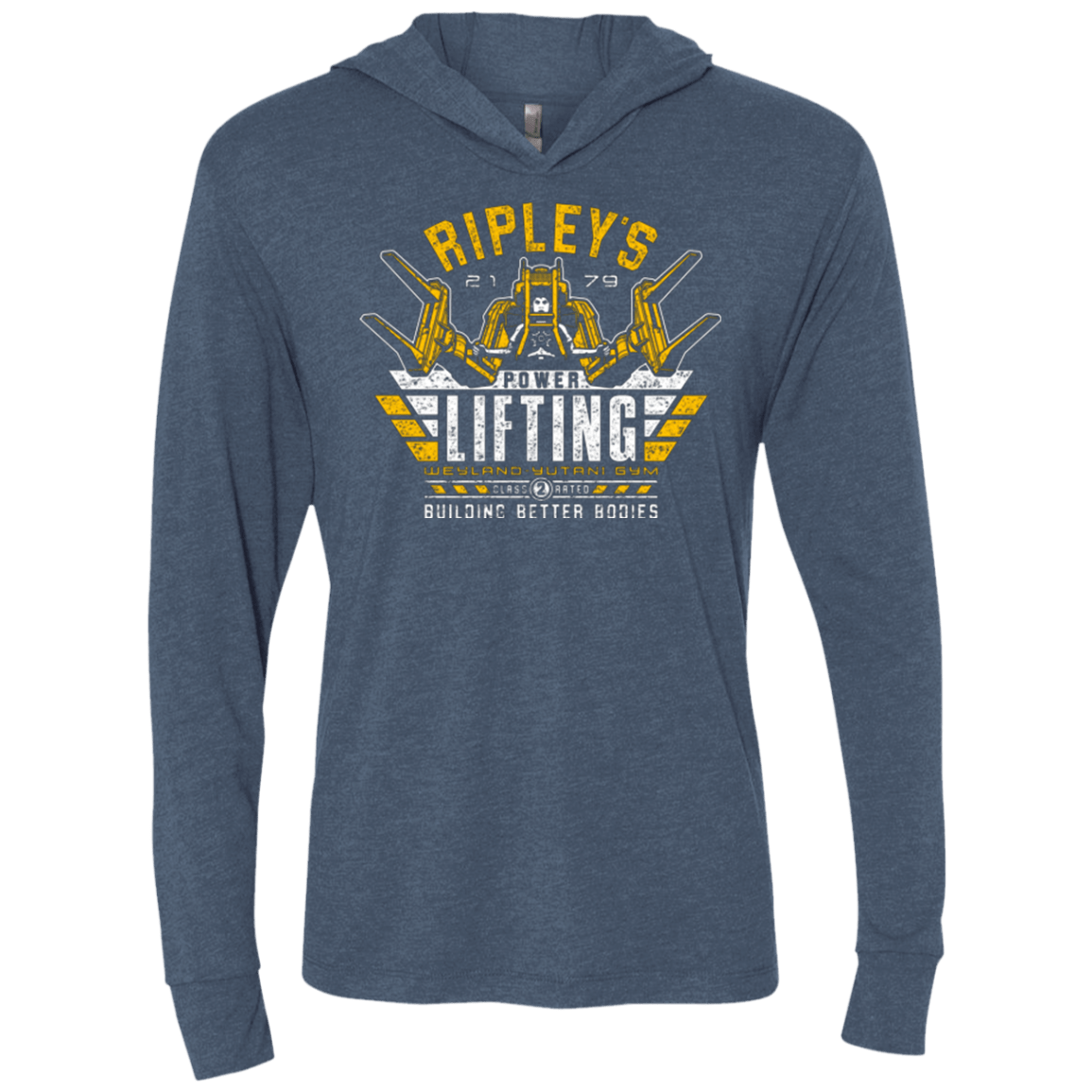 T-Shirts Indigo / X-Small Building Better Worlds (1) Triblend Long Sleeve Hoodie Tee