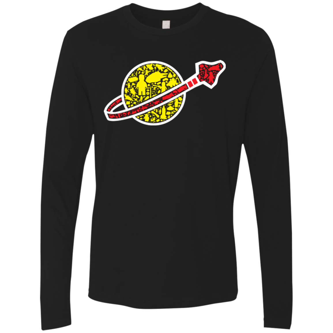 T-Shirts Black / Small Building in Space Men's Premium Long Sleeve