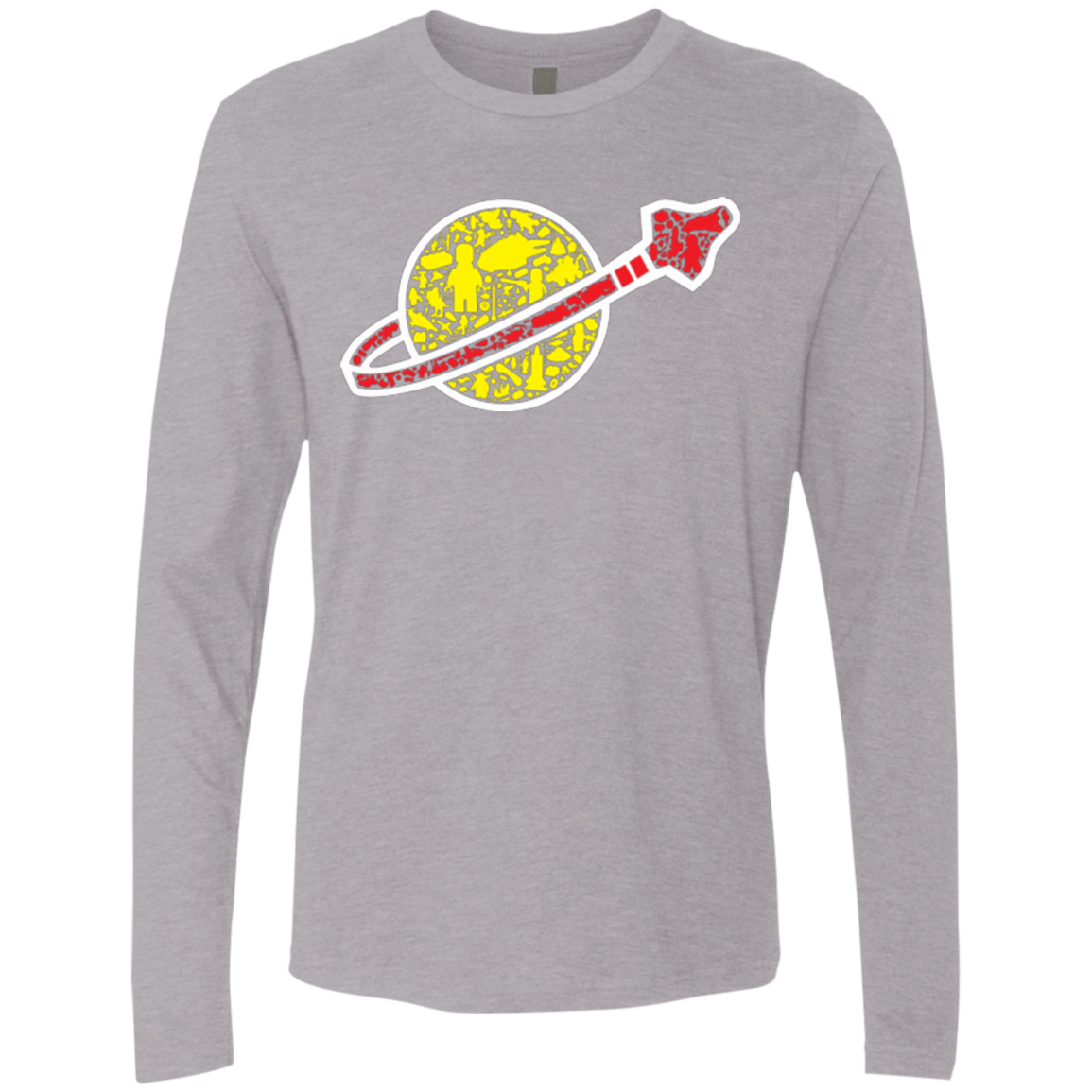 T-Shirts Heather Grey / Small Building in Space Men's Premium Long Sleeve