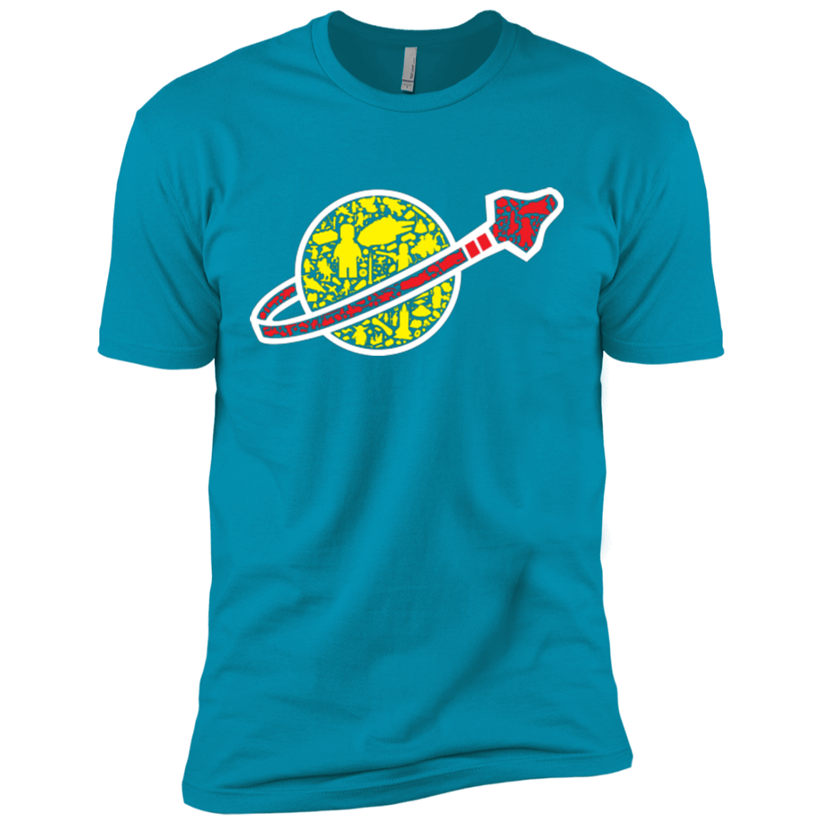 T-Shirts Turquoise / X-Small Building in Space Men's Premium T-Shirt