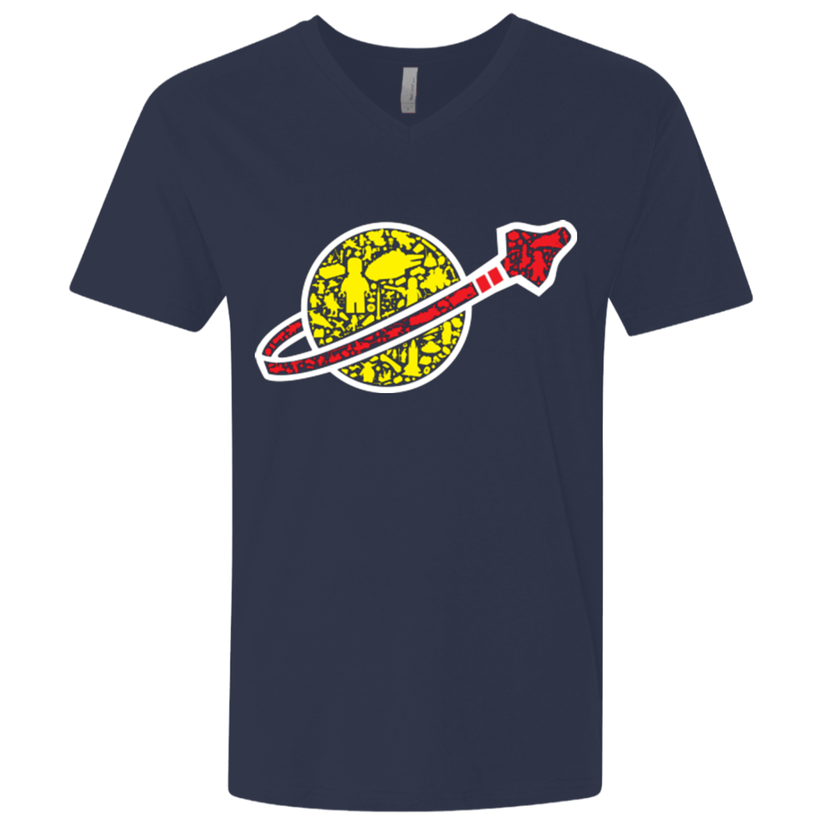 T-Shirts Midnight Navy / X-Small Building in Space Men's Premium V-Neck