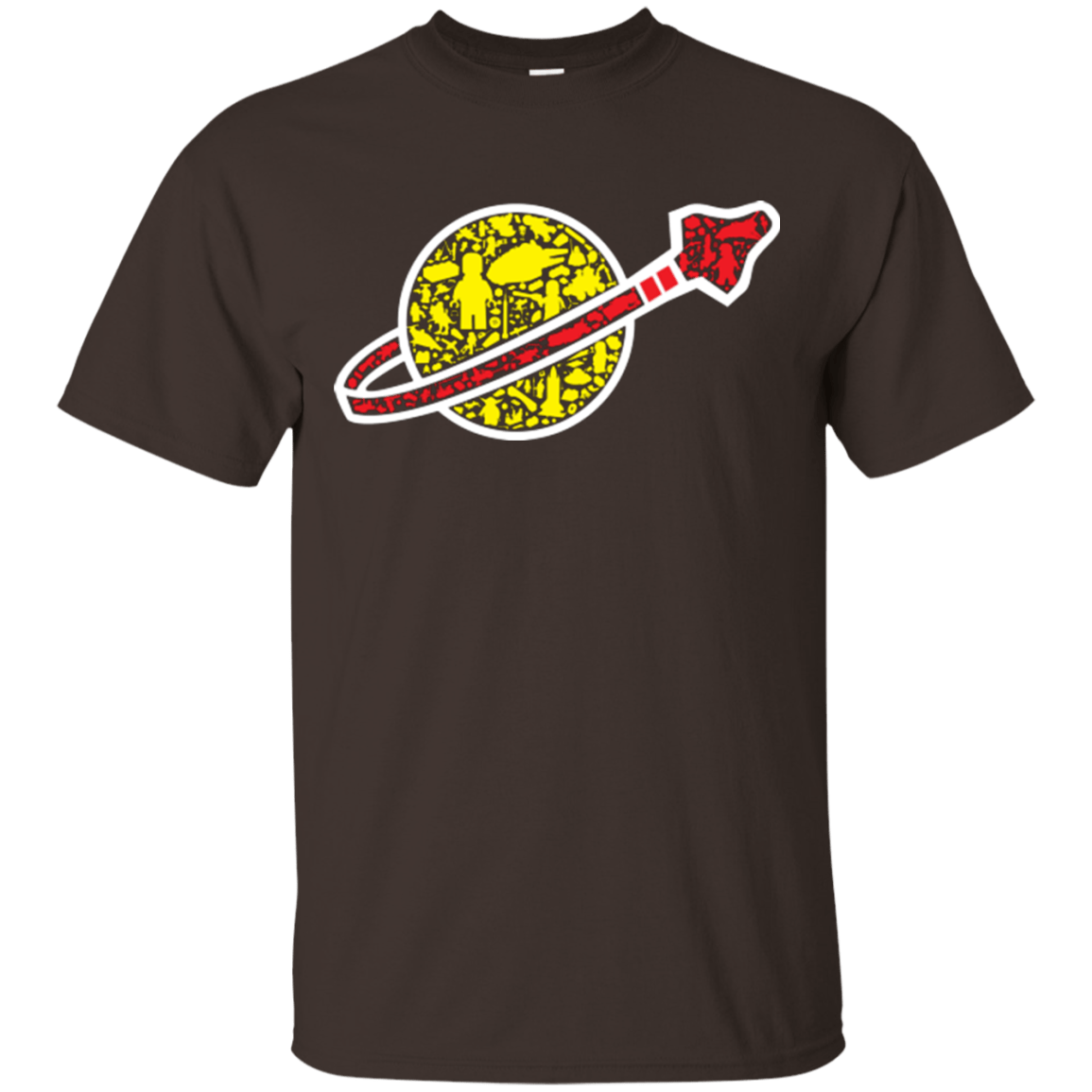 T-Shirts Dark Chocolate / Small Building in Space T-Shirt