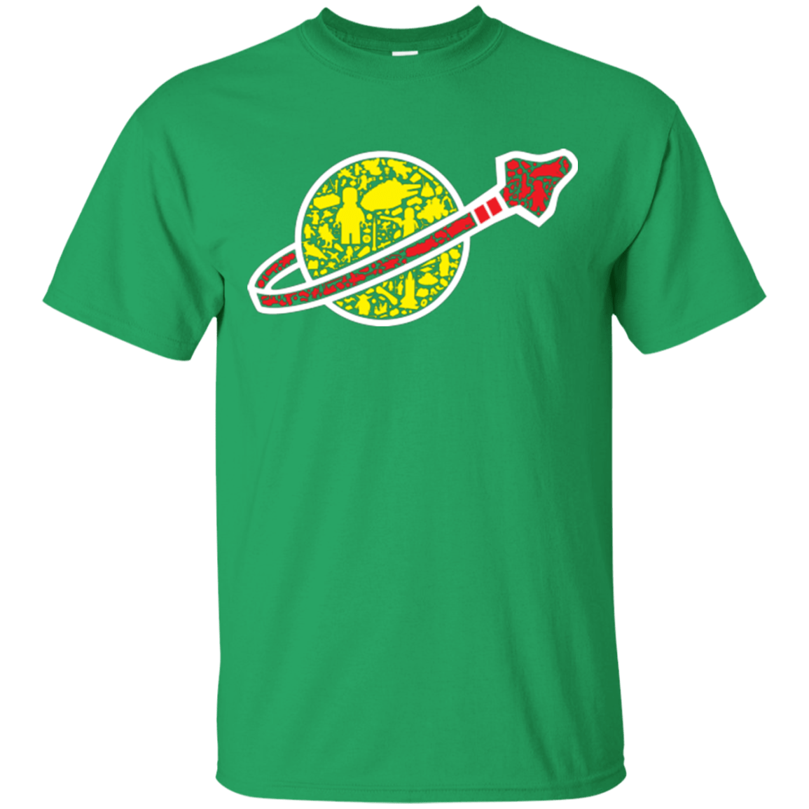 T-Shirts Irish Green / Small Building in Space T-Shirt