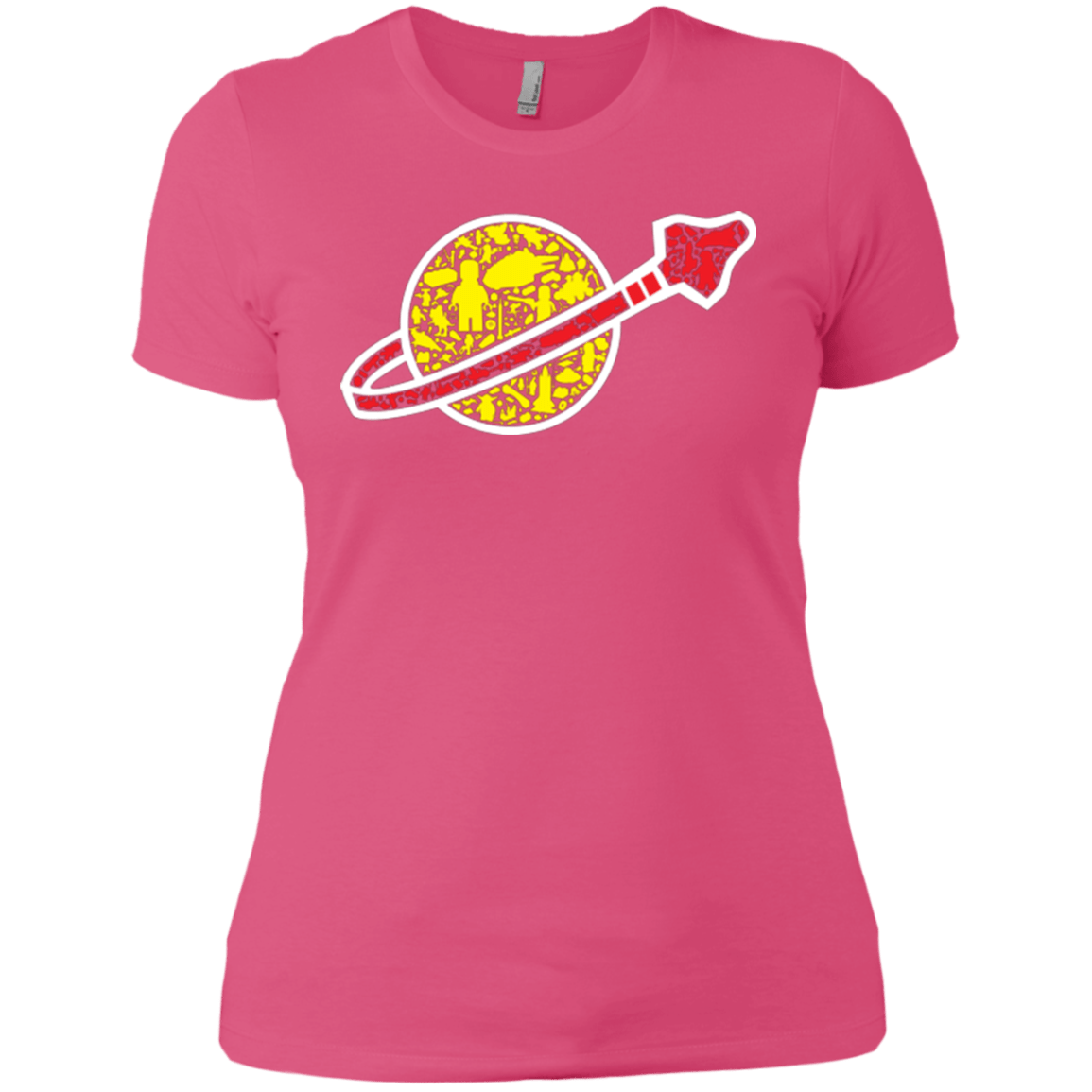 T-Shirts Hot Pink / X-Small Building in Space Women's Premium T-Shirt