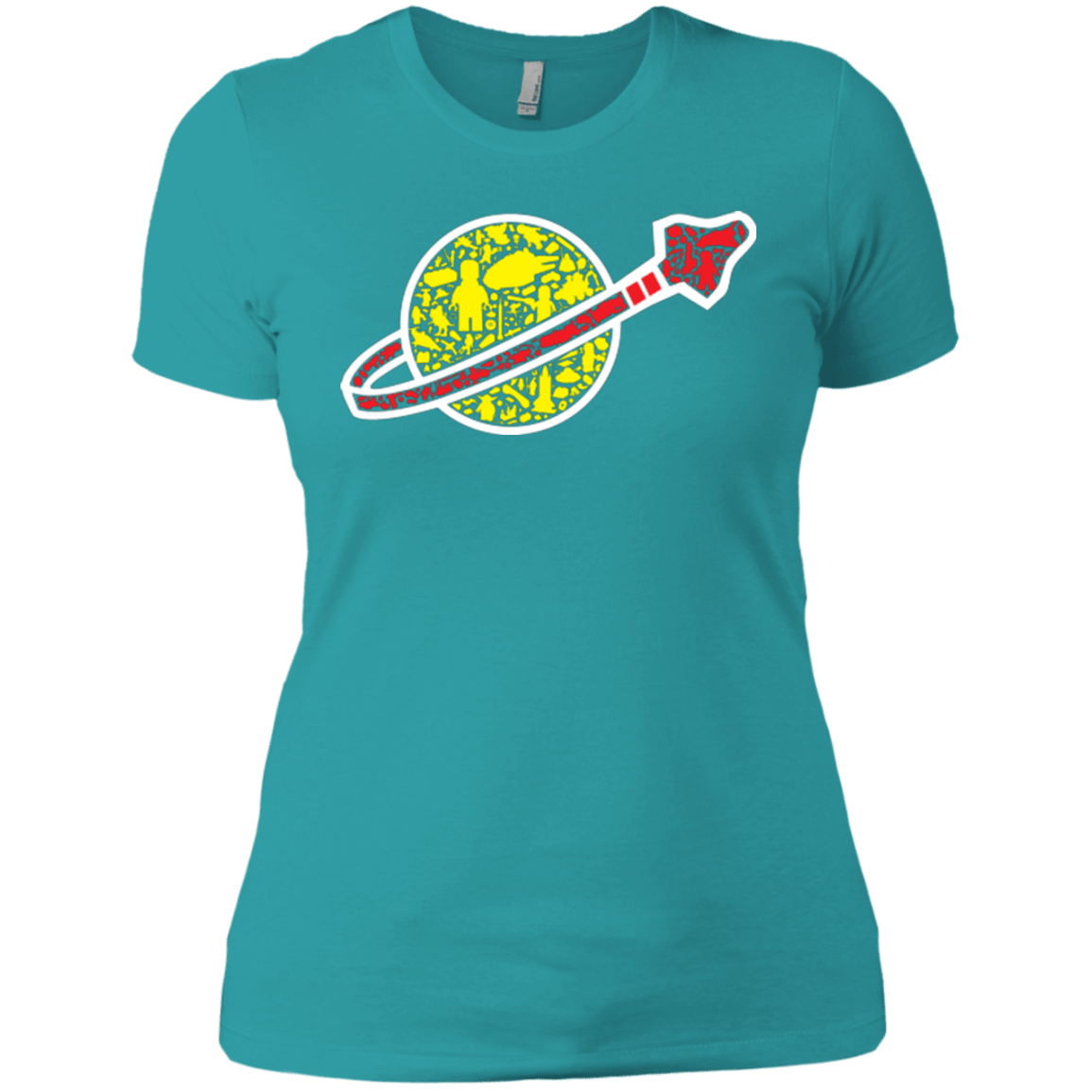 T-Shirts Tahiti Blue / X-Small Building in Space Women's Premium T-Shirt