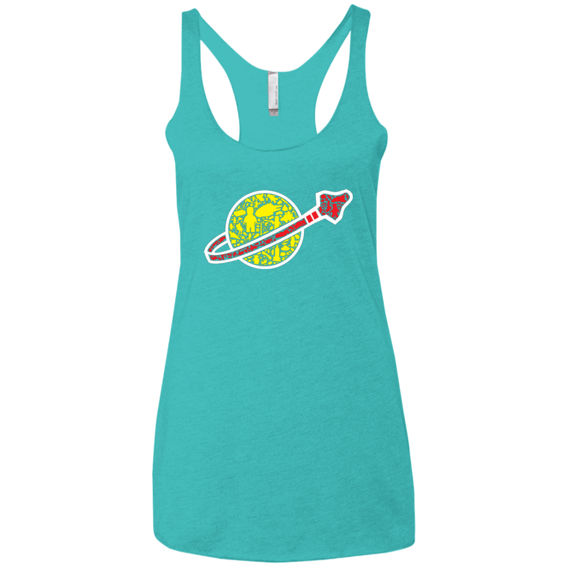 T-Shirts Tahiti Blue / X-Small Building in Space Women's Triblend Racerback Tank