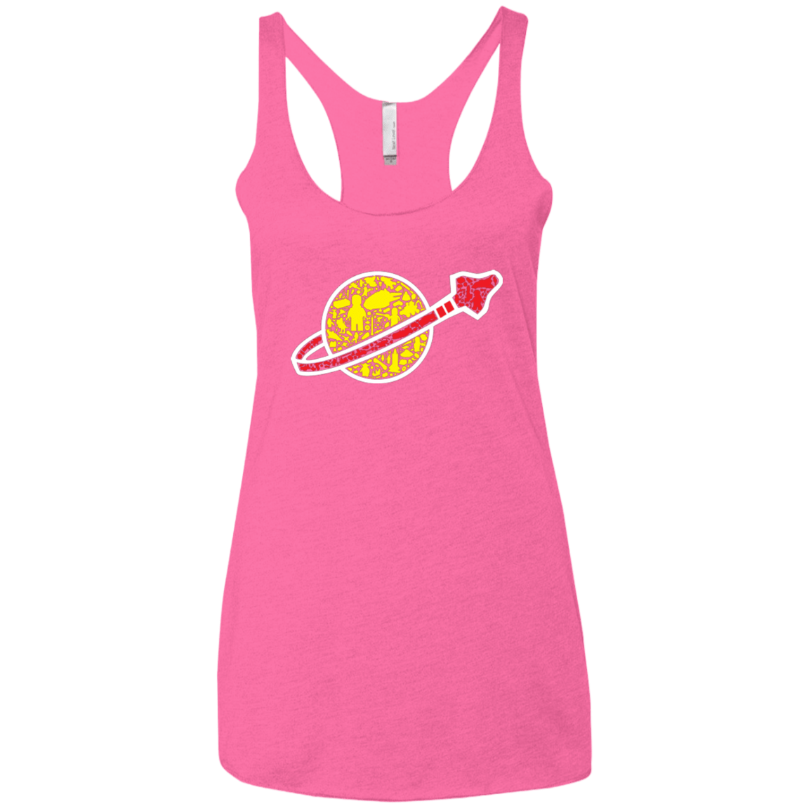 T-Shirts Vintage Pink / X-Small Building in Space Women's Triblend Racerback Tank