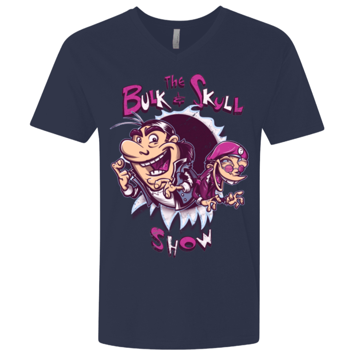 T-Shirts Midnight Navy / X-Small Bulk and Skull Show Men's Premium V-Neck