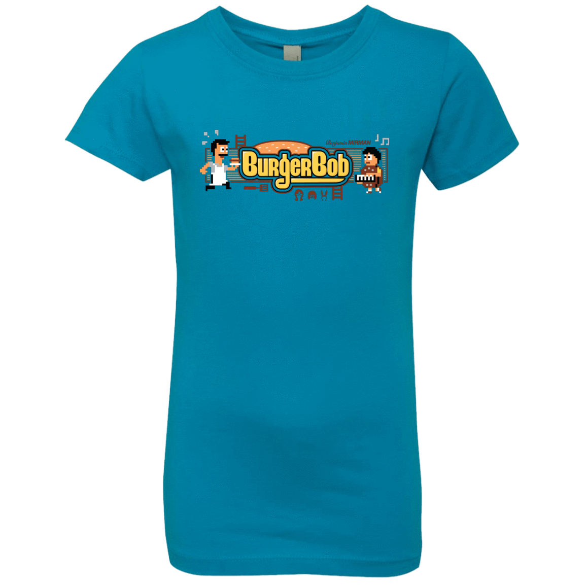 T-Shirts Turquoise / YXS Burger Bob Girls Premium T-Shirt