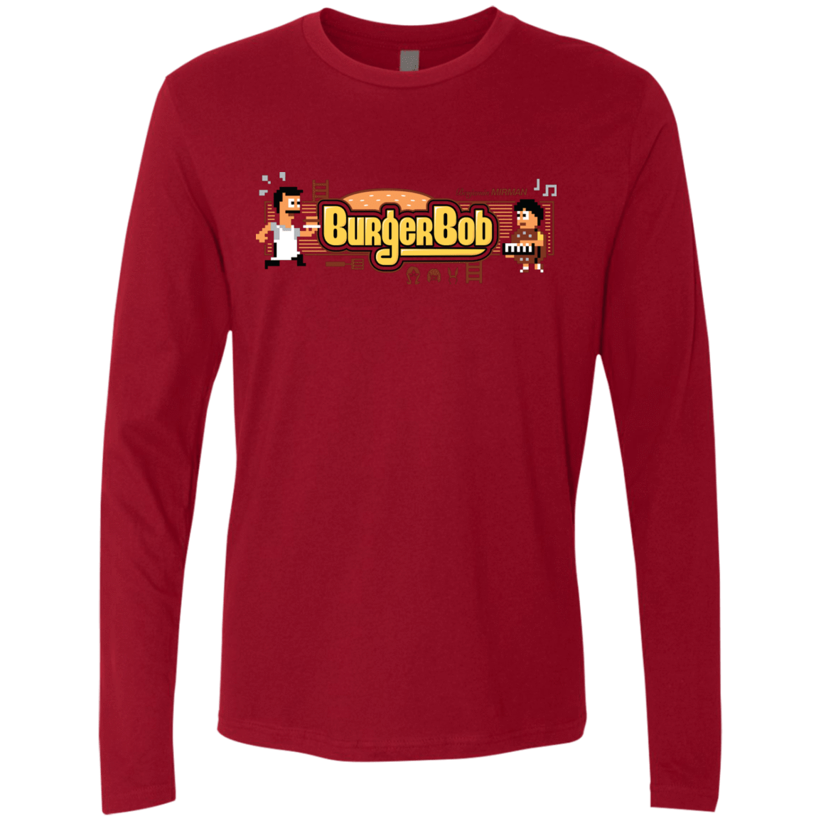 T-Shirts Cardinal / Small Burger Bob Men's Premium Long Sleeve