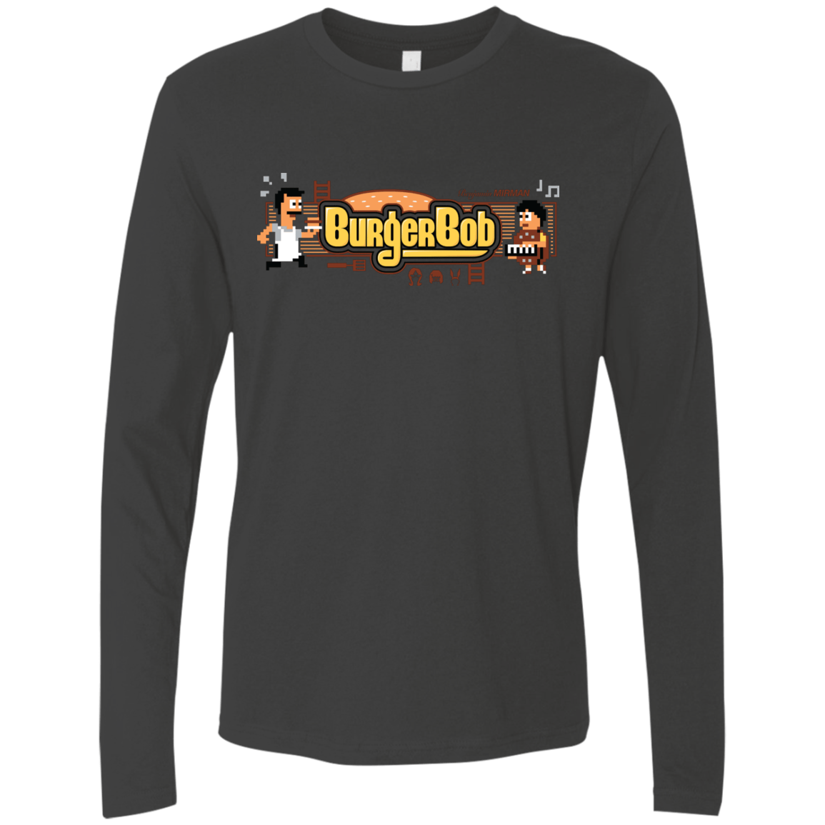 T-Shirts Heavy Metal / Small Burger Bob Men's Premium Long Sleeve