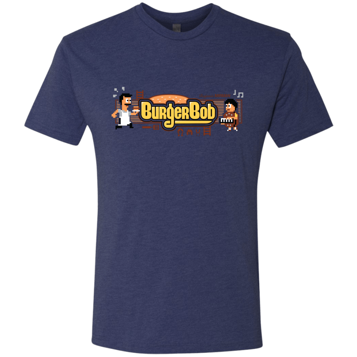 T-Shirts Vintage Navy / Small Burger Bob Men's Triblend T-Shirt