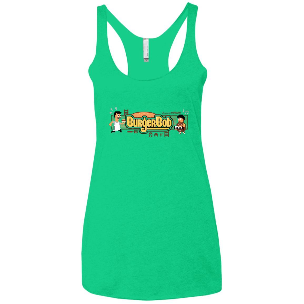 T-Shirts Envy / X-Small Burger Bob Women's Triblend Racerback Tank