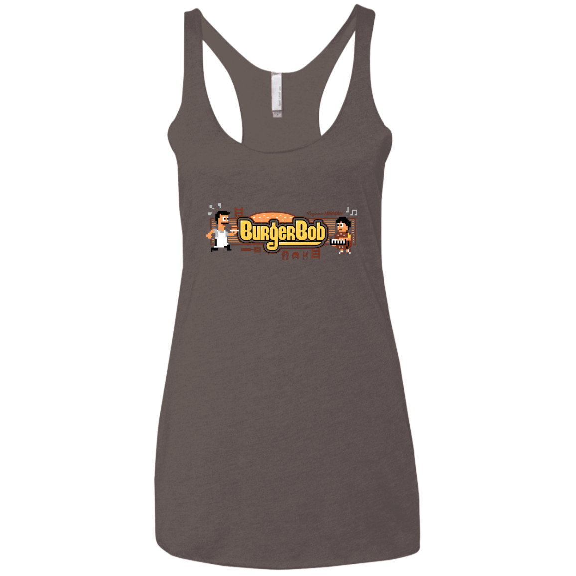 T-Shirts Macchiato / X-Small Burger Bob Women's Triblend Racerback Tank