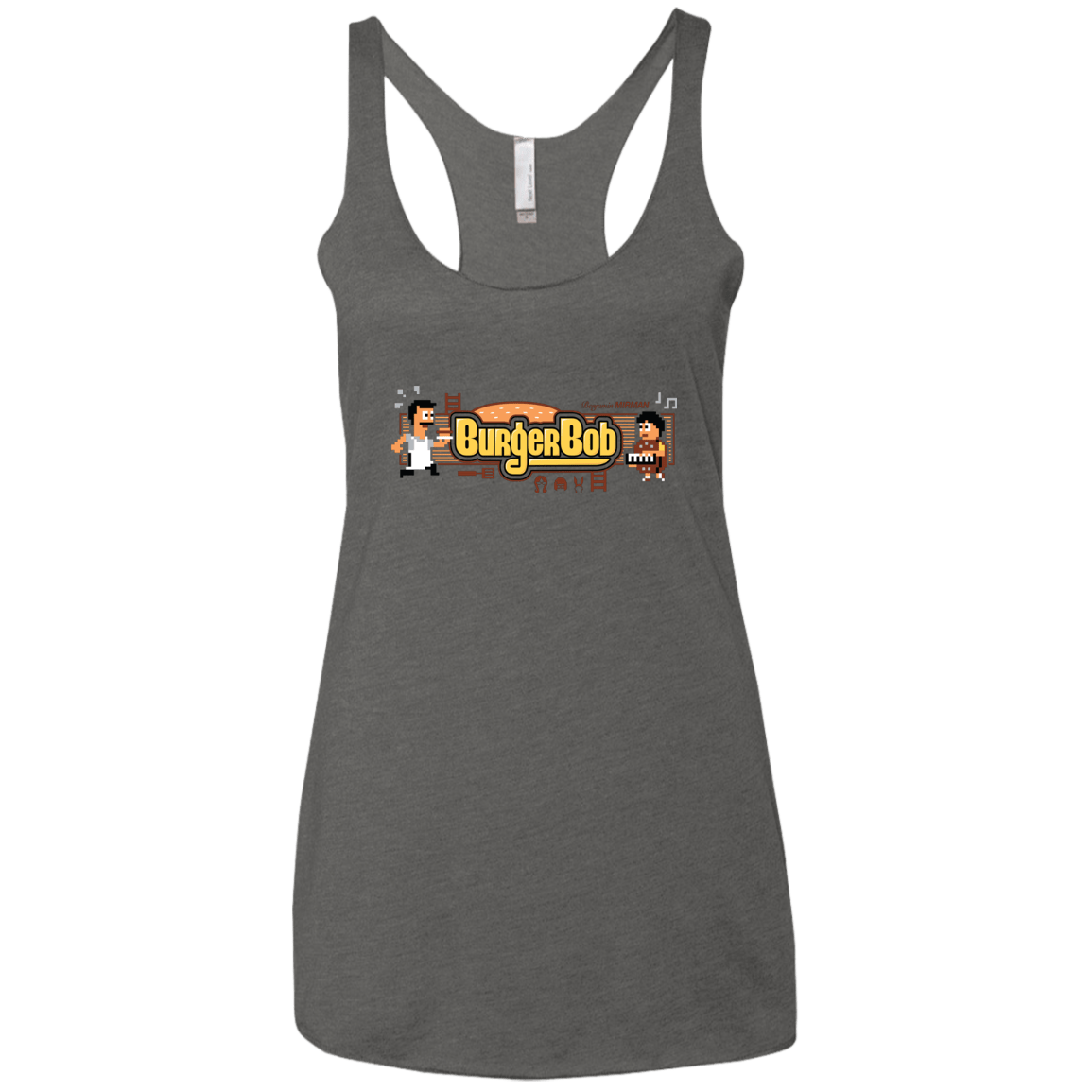 T-Shirts Premium Heather / X-Small Burger Bob Women's Triblend Racerback Tank