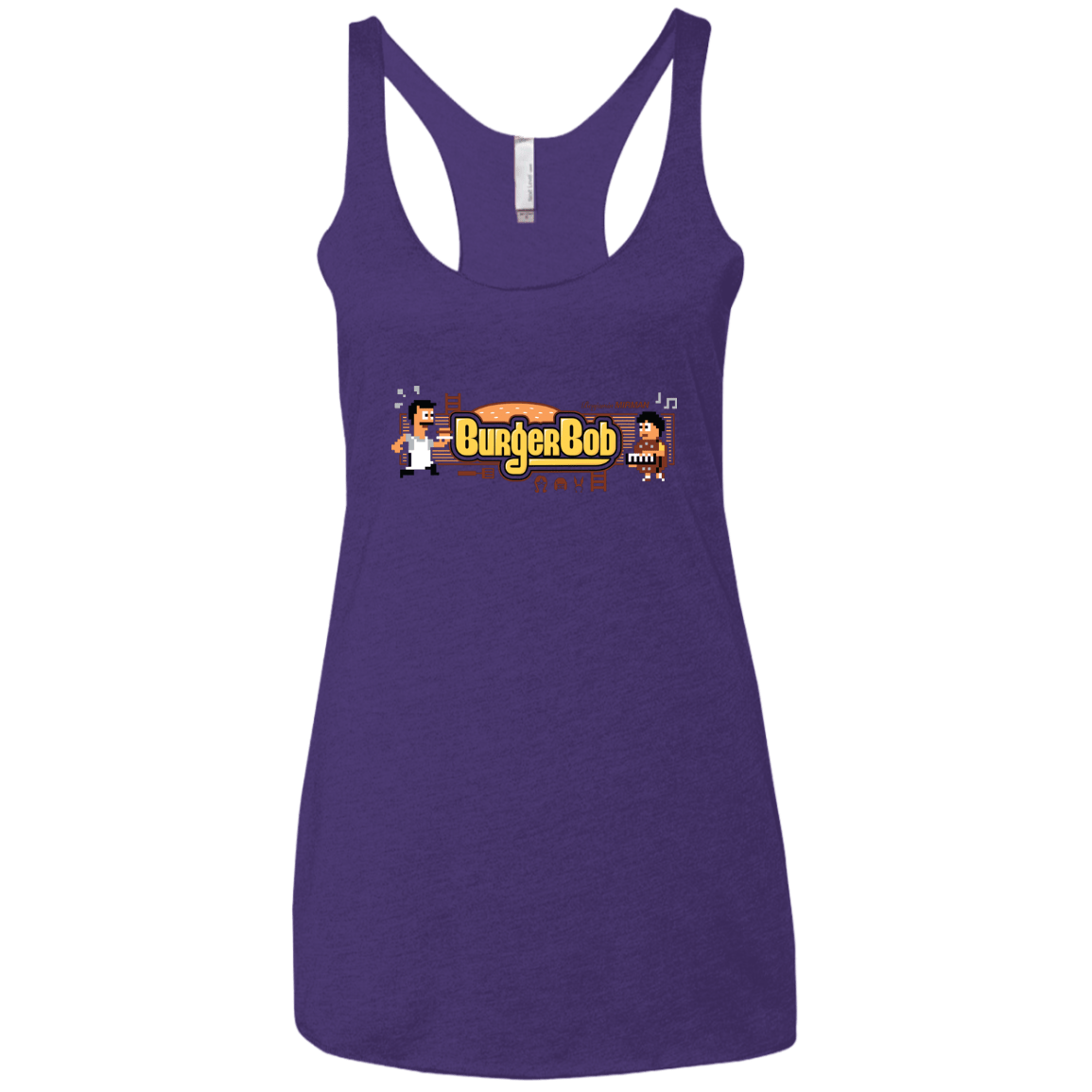T-Shirts Purple / X-Small Burger Bob Women's Triblend Racerback Tank