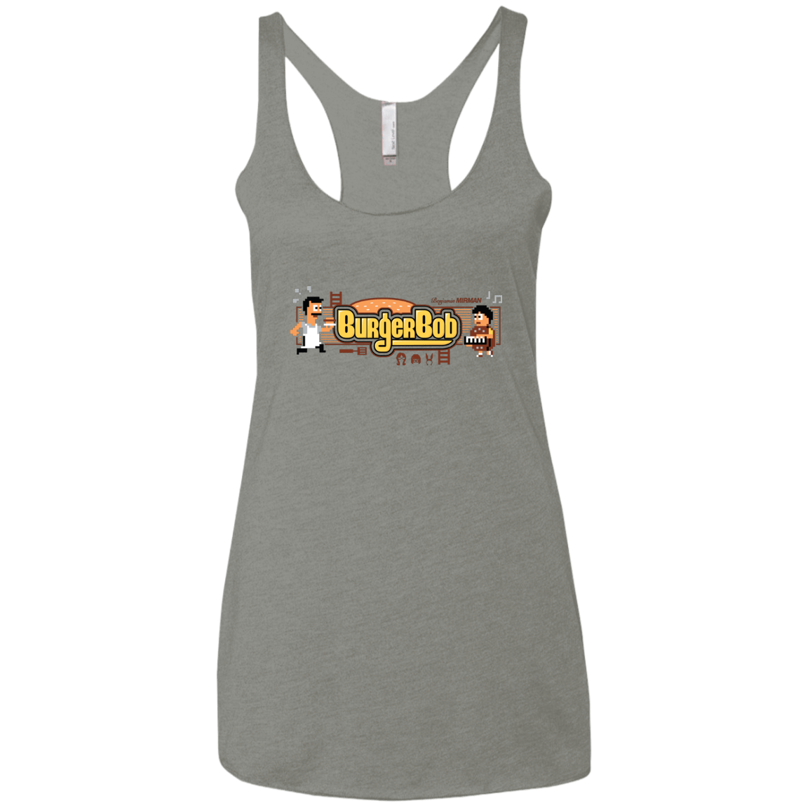 T-Shirts Venetian Grey / X-Small Burger Bob Women's Triblend Racerback Tank