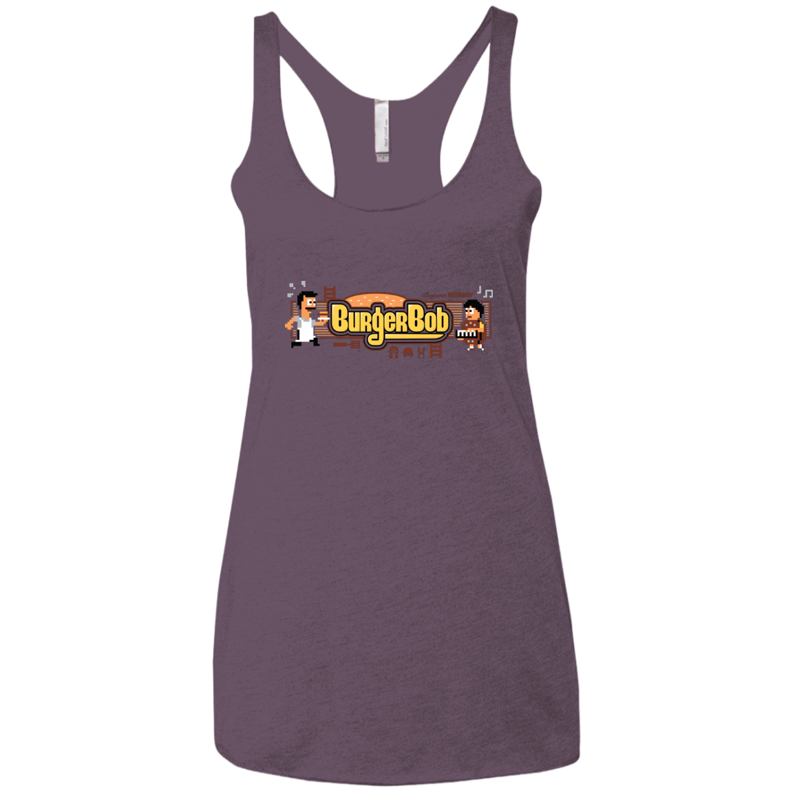 T-Shirts Vintage Purple / X-Small Burger Bob Women's Triblend Racerback Tank