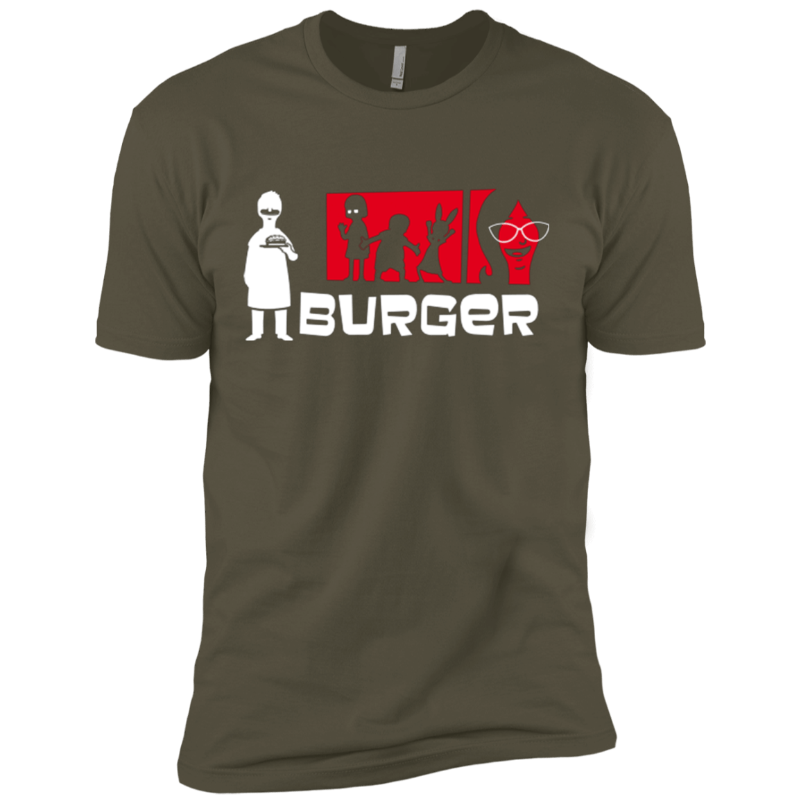 T-Shirts Military Green / X-Small Burger Men's Premium T-Shirt
