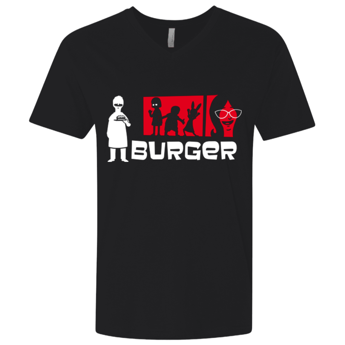 T-Shirts Black / X-Small Burger Men's Premium V-Neck