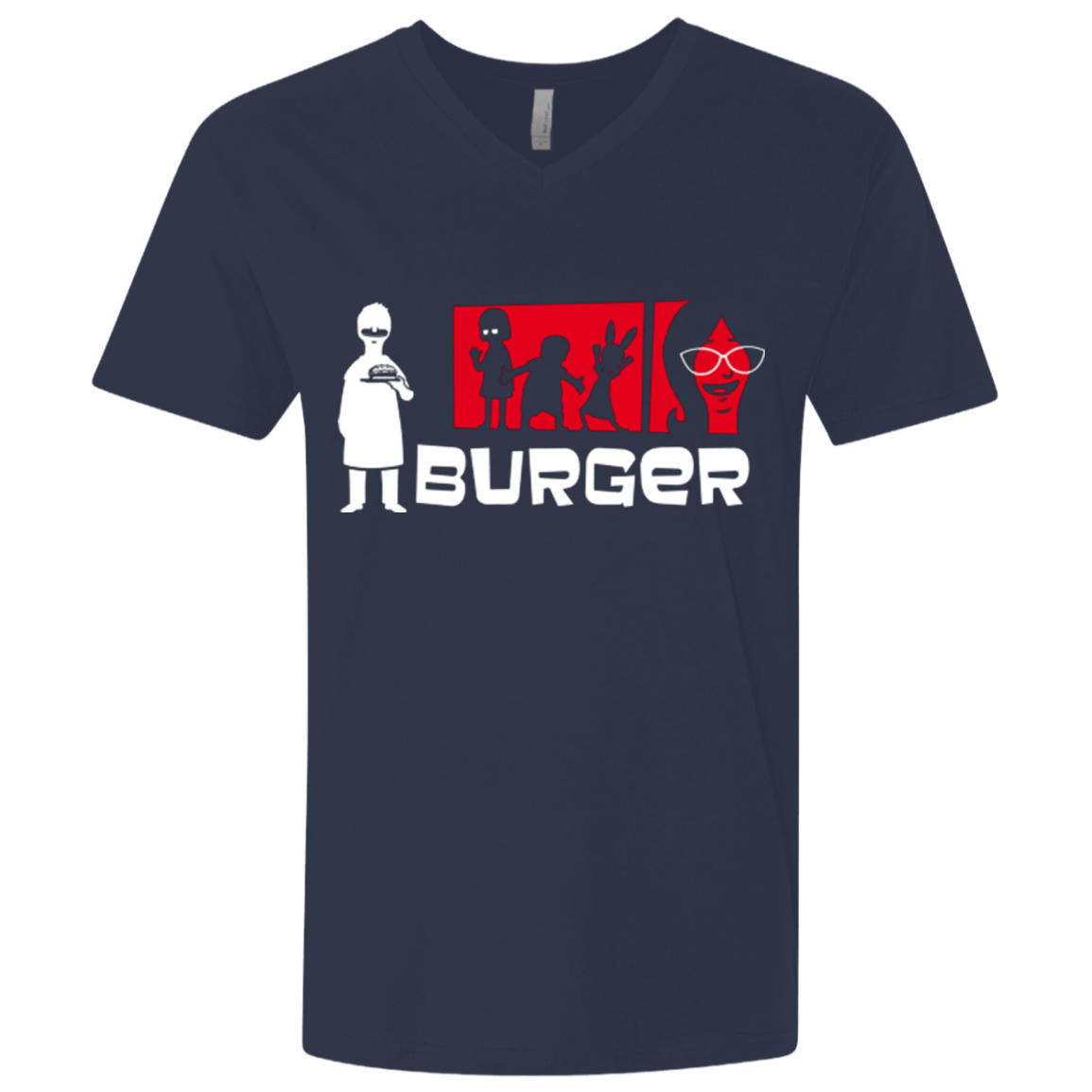 T-Shirts Midnight Navy / X-Small Burger Men's Premium V-Neck