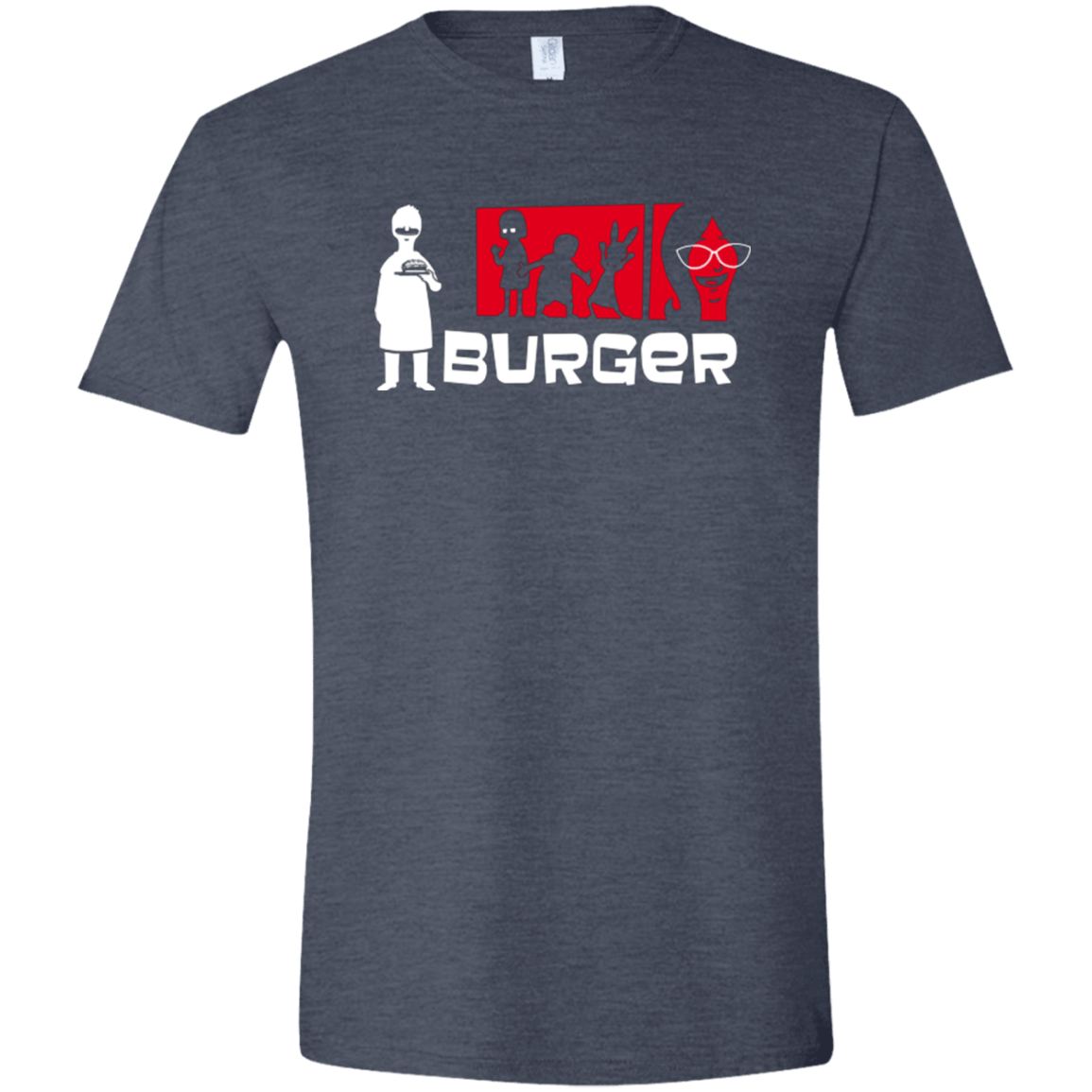 T-Shirts Heather Navy / S Burger Men's Semi-Fitted Softstyle