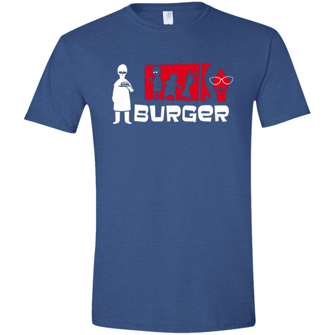 T-Shirts Heather Royal / X-Small Burger Men's Semi-Fitted Softstyle
