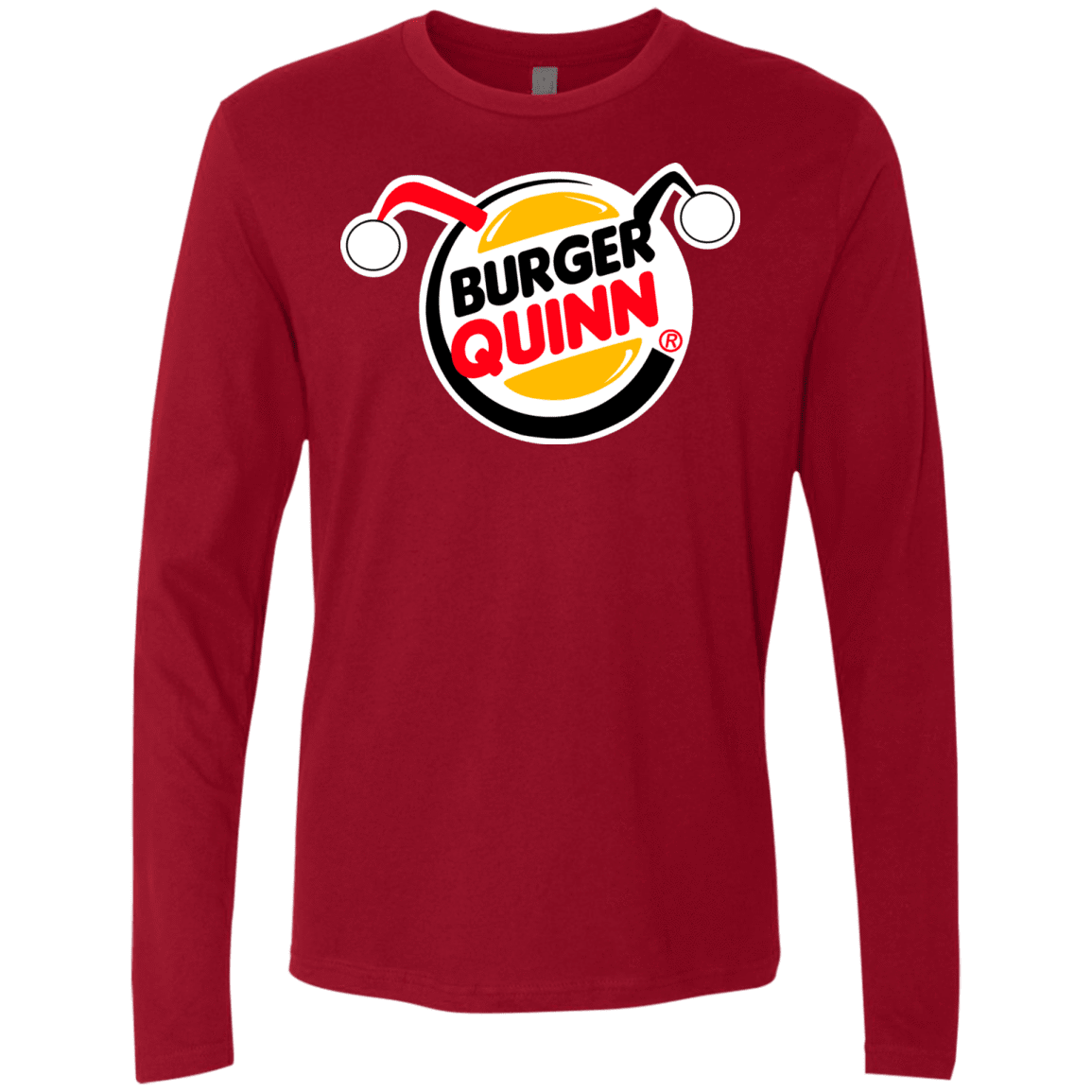 T-Shirts Cardinal / Small Burger Quinn Men's Premium Long Sleeve