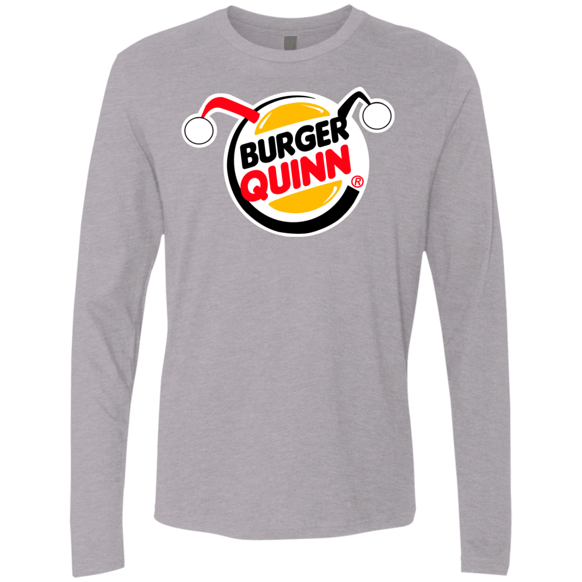T-Shirts Heather Grey / Small Burger Quinn Men's Premium Long Sleeve