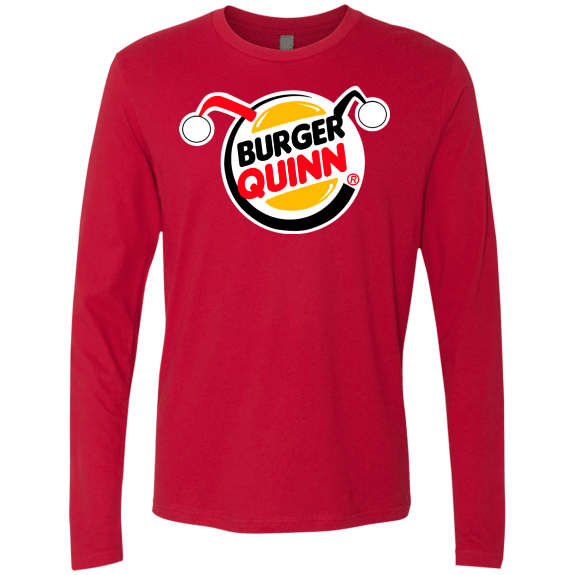 T-Shirts Red / Small Burger Quinn Men's Premium Long Sleeve