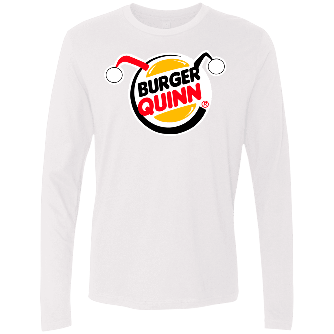 T-Shirts White / Small Burger Quinn Men's Premium Long Sleeve