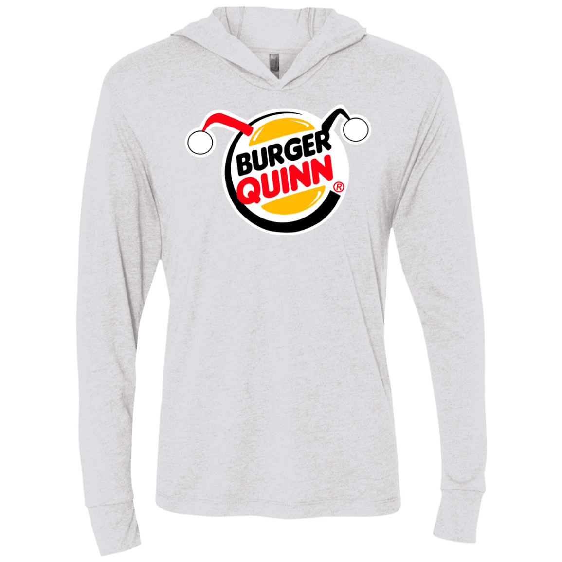 Burger Quinn Triblend Long Sleeve Hoodie Tee