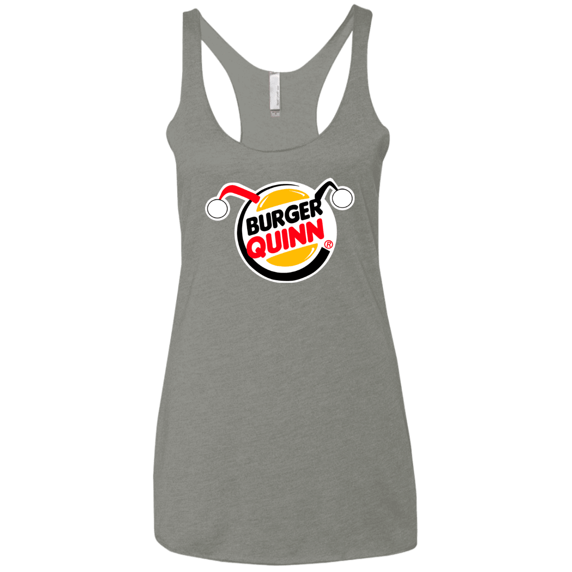 T-Shirts Venetian Grey / X-Small Burger Quinn Women's Triblend Racerback Tank