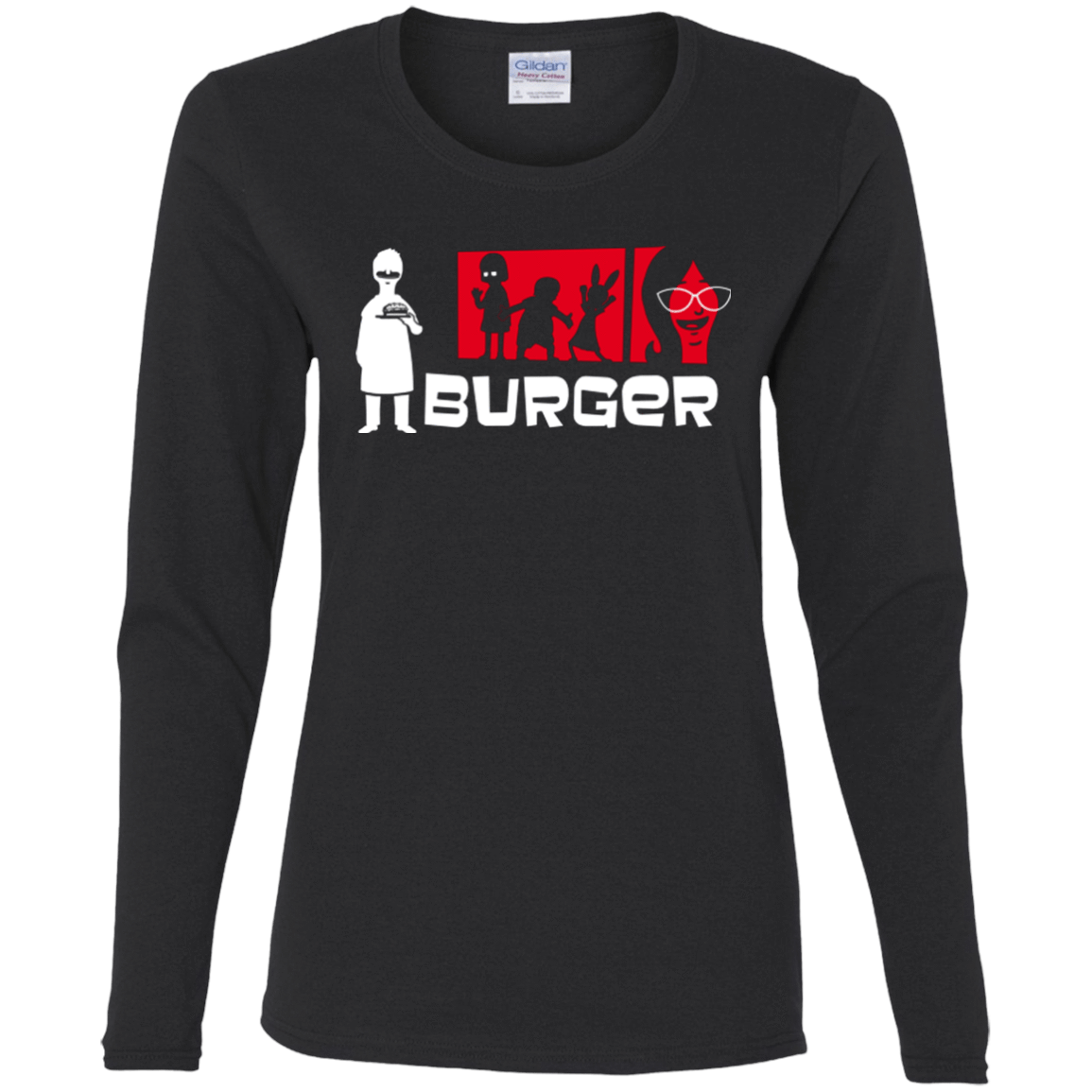 T-Shirts Black / S Burger Women's Long Sleeve T-Shirt
